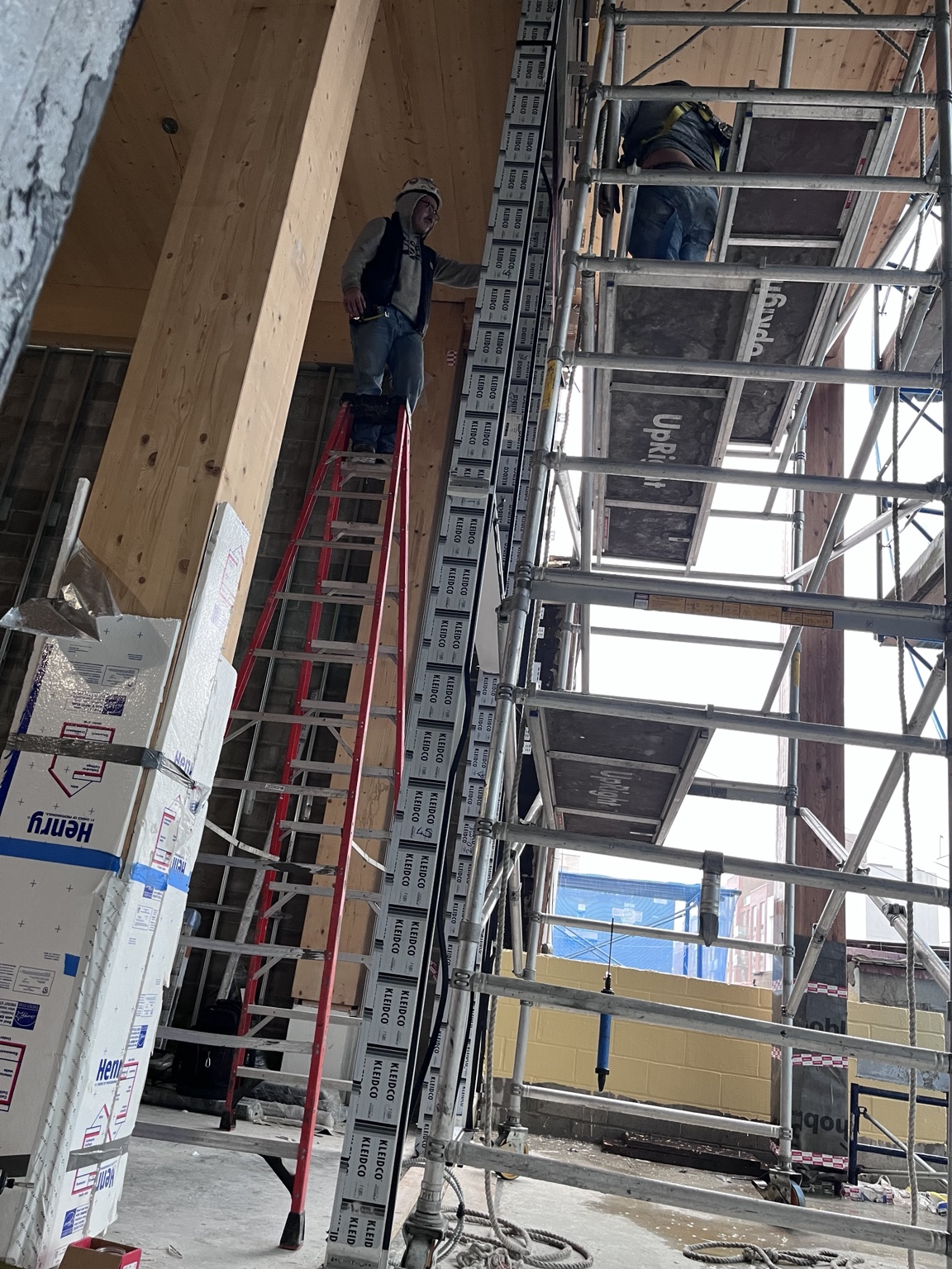 Window framing installation at 179 N 10